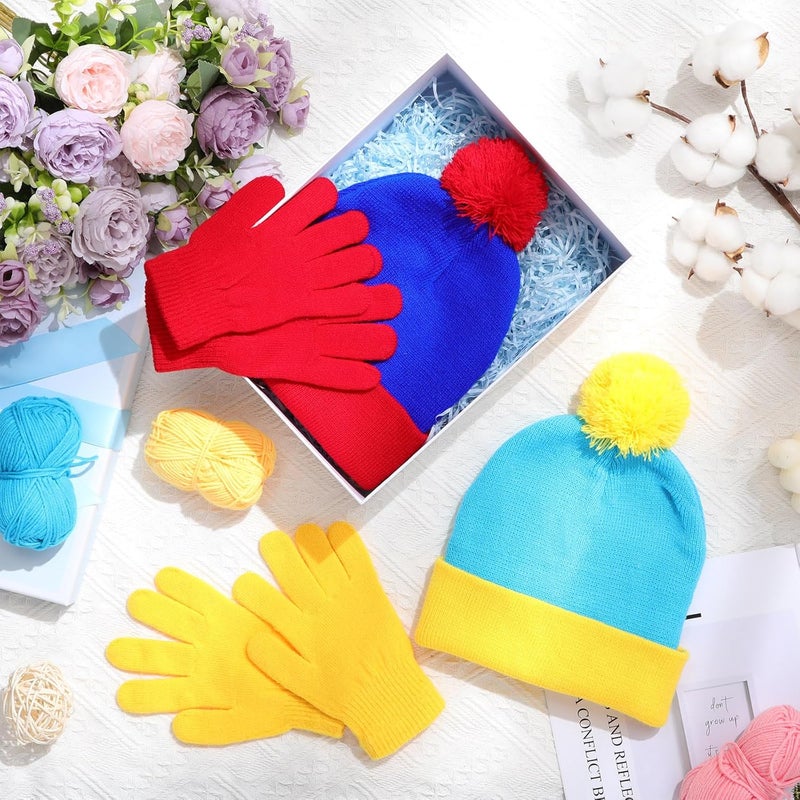 Shinymoon Beanie Hat Knit Pom Halloween Character Cosplay Winter Headwear Knitted Pompom Women Men's Novelty Cute Warm Caps - Image 5